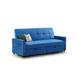 Elegance Sofabed Plush Blue 3 Seater (7023259287616)