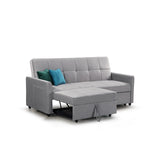 Elegance Sofabed Plush Grey 3 Seater (7023259451456)