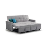 Elegance Sofabed Plush Grey 3 Seater (7023259451456)