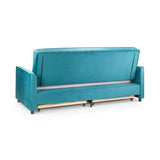 Elegance Sofabed Plush Teal 3 Seater (7023259091008)