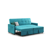 Elegance Sofabed Plush Teal 3 Seater (7023259091008)