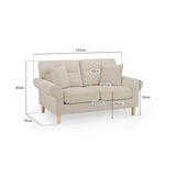 Florence Sofa Beige 2 Seater (7023468576832)