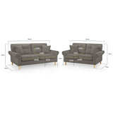 Florence Sofa Mocha 3+2 Set (7023478997056)