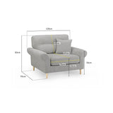 Florence Sofa Silver Armchair (7023478440000)