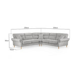 Florence Sofa Silver Large Corner (7023478669376)