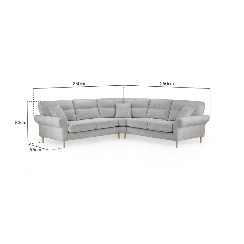 Florence Sofa Silver Large Corner (7023478669376)