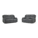 Harald Electric Recliner Sofa Grey Fabric 3+2 Set (7023529132096)