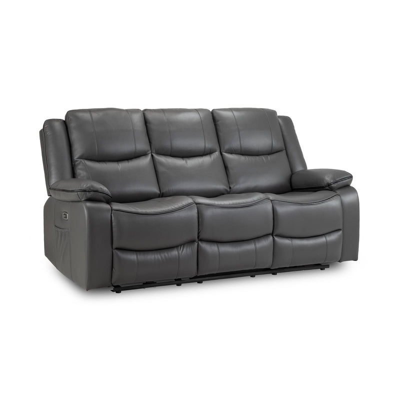 Harald Electric Recliner Sofa Grey 3 Seater (7023523332160)