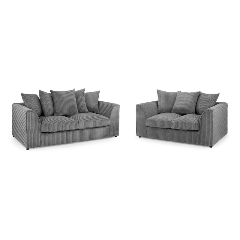 Harley Jumbo Sofa Grey 3+2 Set (7023661154368)