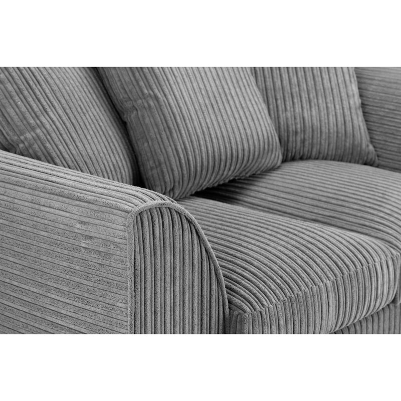 Harley Jumbo Sofa Grey Left Hand Facing Corner (7023658106944)