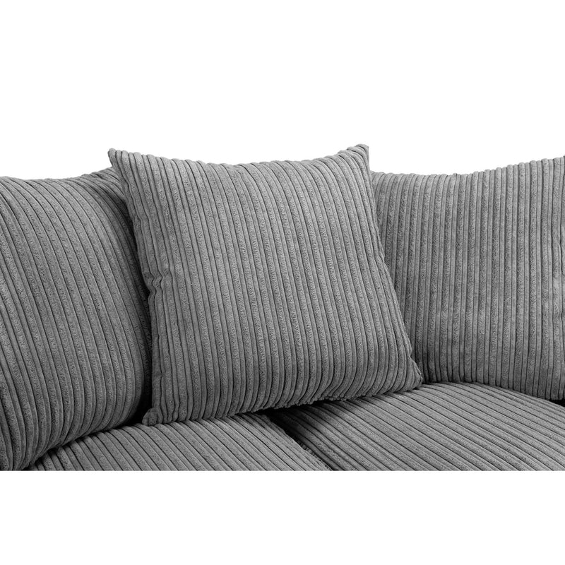 Harley Jumbo Sofa Grey Left Hand Facing Corner (7023658106944)