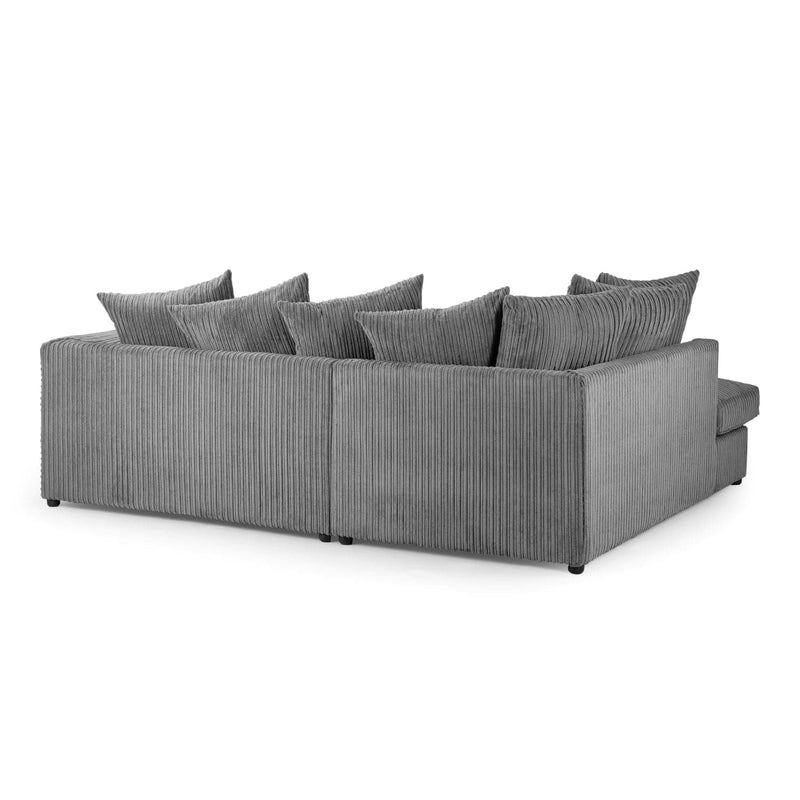 Harley Jumbo Sofa Grey Left Hand Facing Corner (7023658106944)