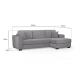 Harmony Sofa Grey Right Hand Facing Corner (7023684288576)