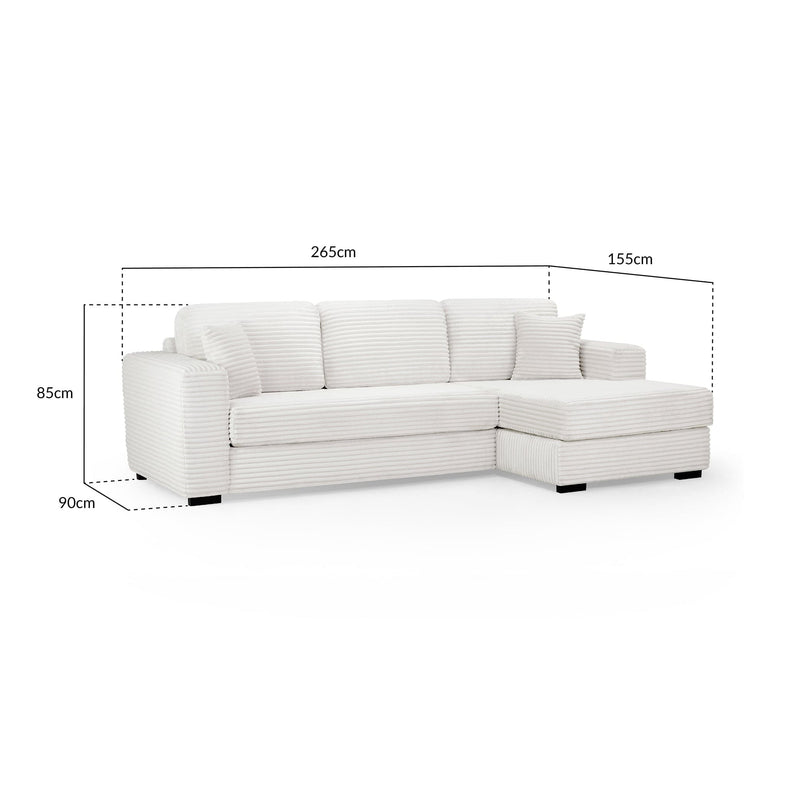 Harmony Sofa Ivory Right Hand Facing Corner (7023684780096)