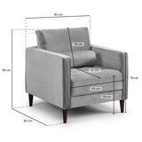 Harper Sofa Plush Grey Armchair (7023640674368)