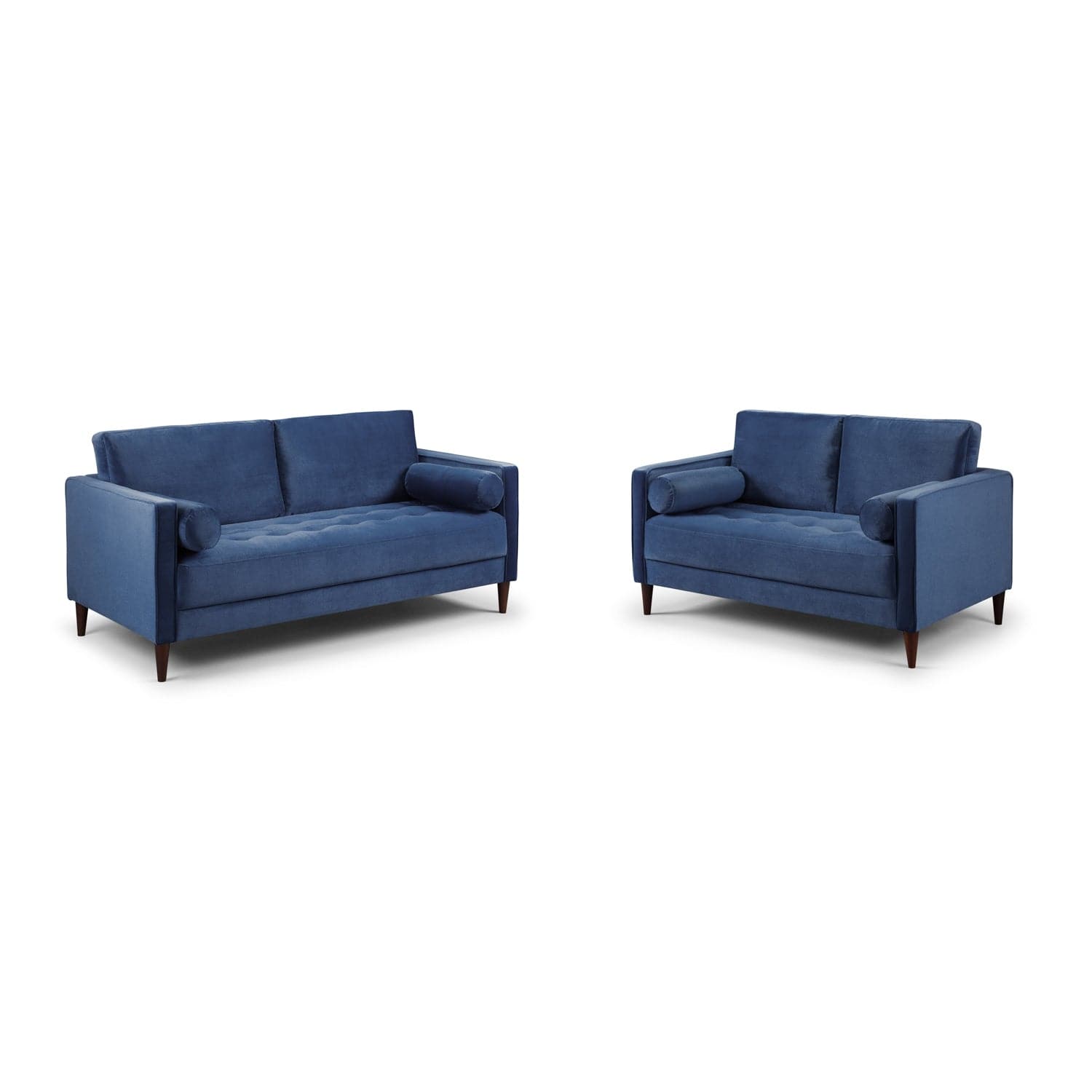 Harper Sofa Plush Blue 3+2 Set (7023605841984)