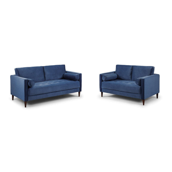 Harper Sofa Plush Blue 3+2 Set (7023605841984)