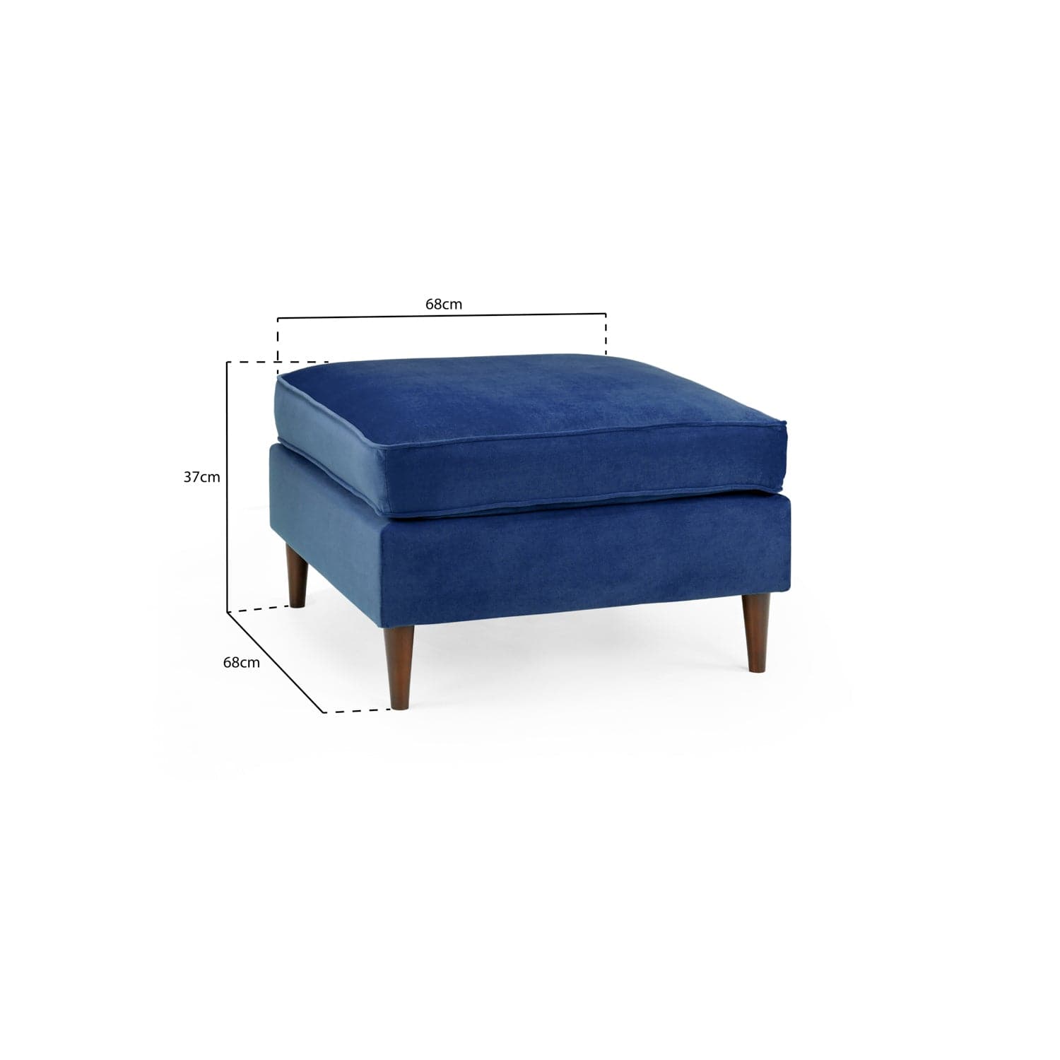 Harper Sofa Plush Blue Footstool (7023606399040)