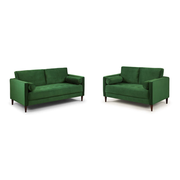 Harper Sofa Plush Green 3+2 Set (7023612395584)