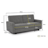 Hive Sofabed Dark Grey 3 Seater (7023830597696)