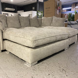 Chiswick Corner Sofa & FREE Footstool in Alaska Silver (6966600007744)