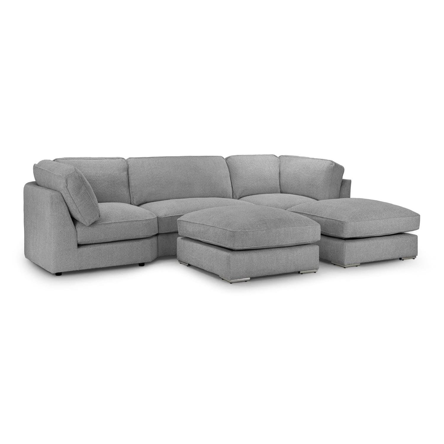 Inga Sofa Grey U Shape Corner (7023833350208)