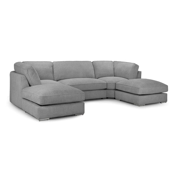 Inga Sofa Grey U Shape Corner (7023833350208)