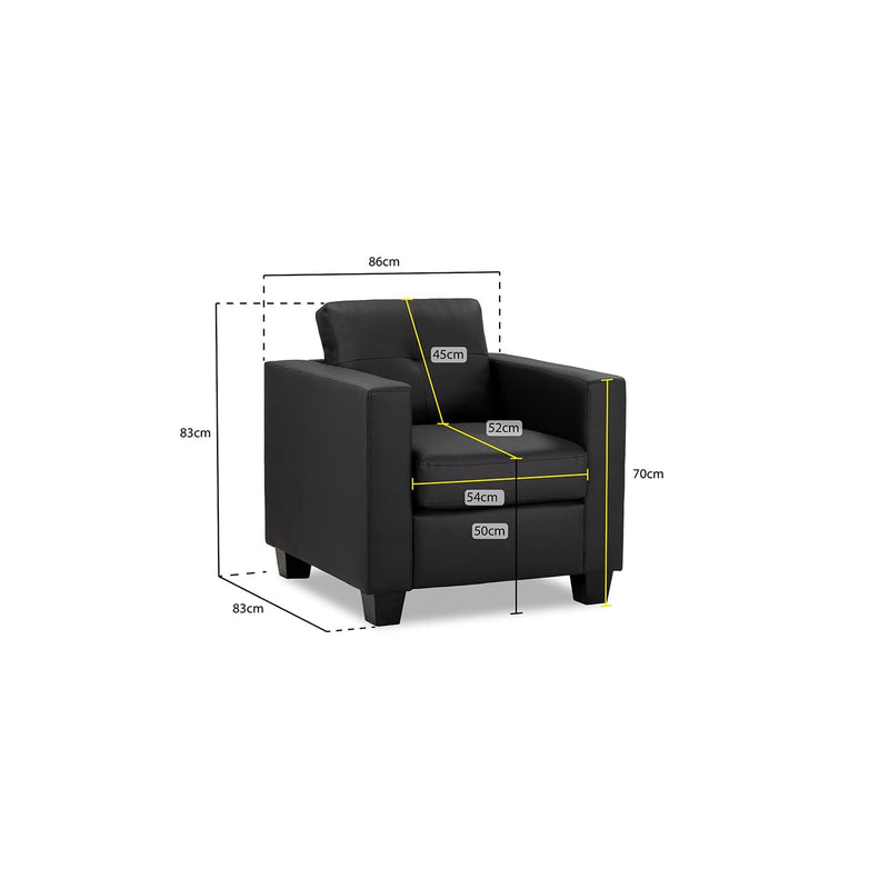 Jerry Sofa Black Armchair (7023851864128)