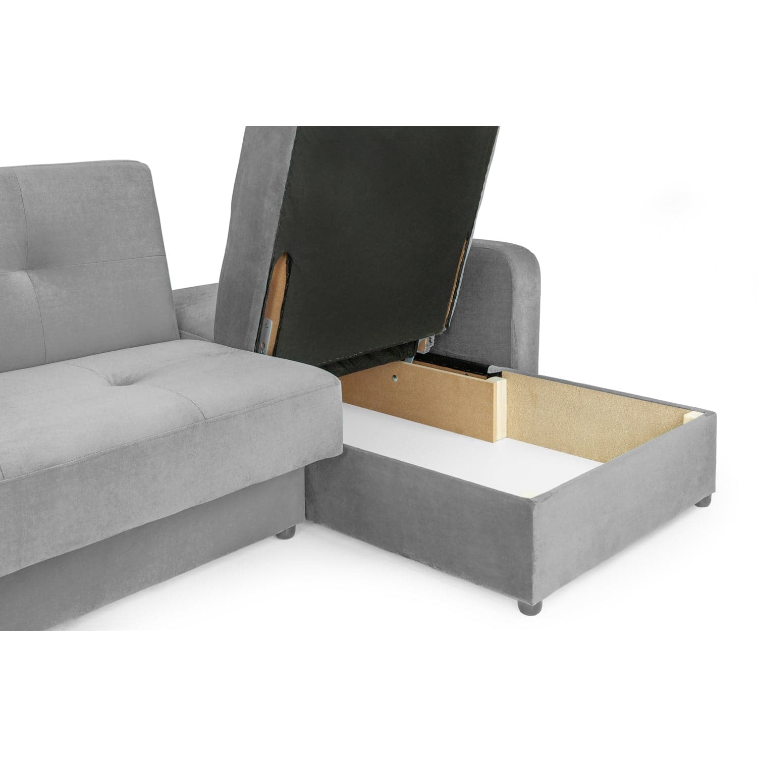 Kair Sofabed Plush Grey Universal Corner (7023888957504)