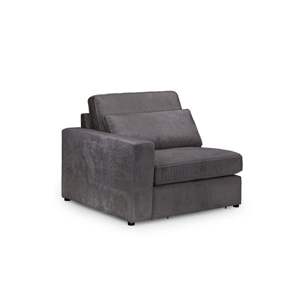 Kiana Modular Sofa Grey Left Hand Arm Piece (7024757375040)