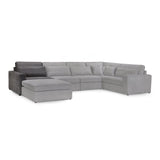 Kiana Modular Sofa Grey Left Hand Arm Piece (7024757375040)