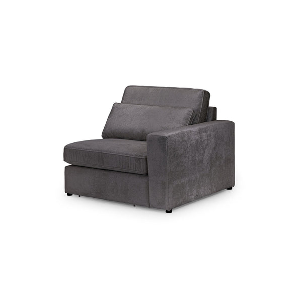 Kiana Modular Sofa Grey Right Hand Arm Piece (7024759308352)