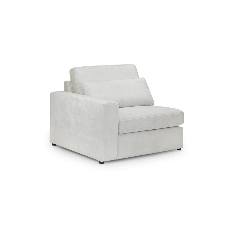 Kiana Modular Sofa Ivory Left Hand Arm Piece (7024696590400)