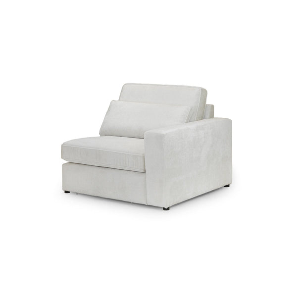 Kiana Modular Sofa Ivory Right Hand Arm Piece (7024696950848)