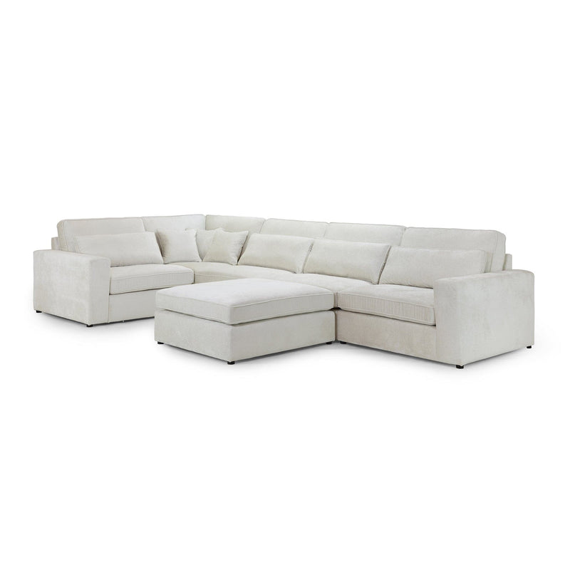 Kiana Modular Sofa Ivory Left Hand Facing Corner (7024781623360)