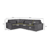 Kiana Modular Sofa Grey Left Hand Facing Corner (7024786833472)