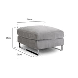 Kingston Sofa Grey Footstool (7023943286848)