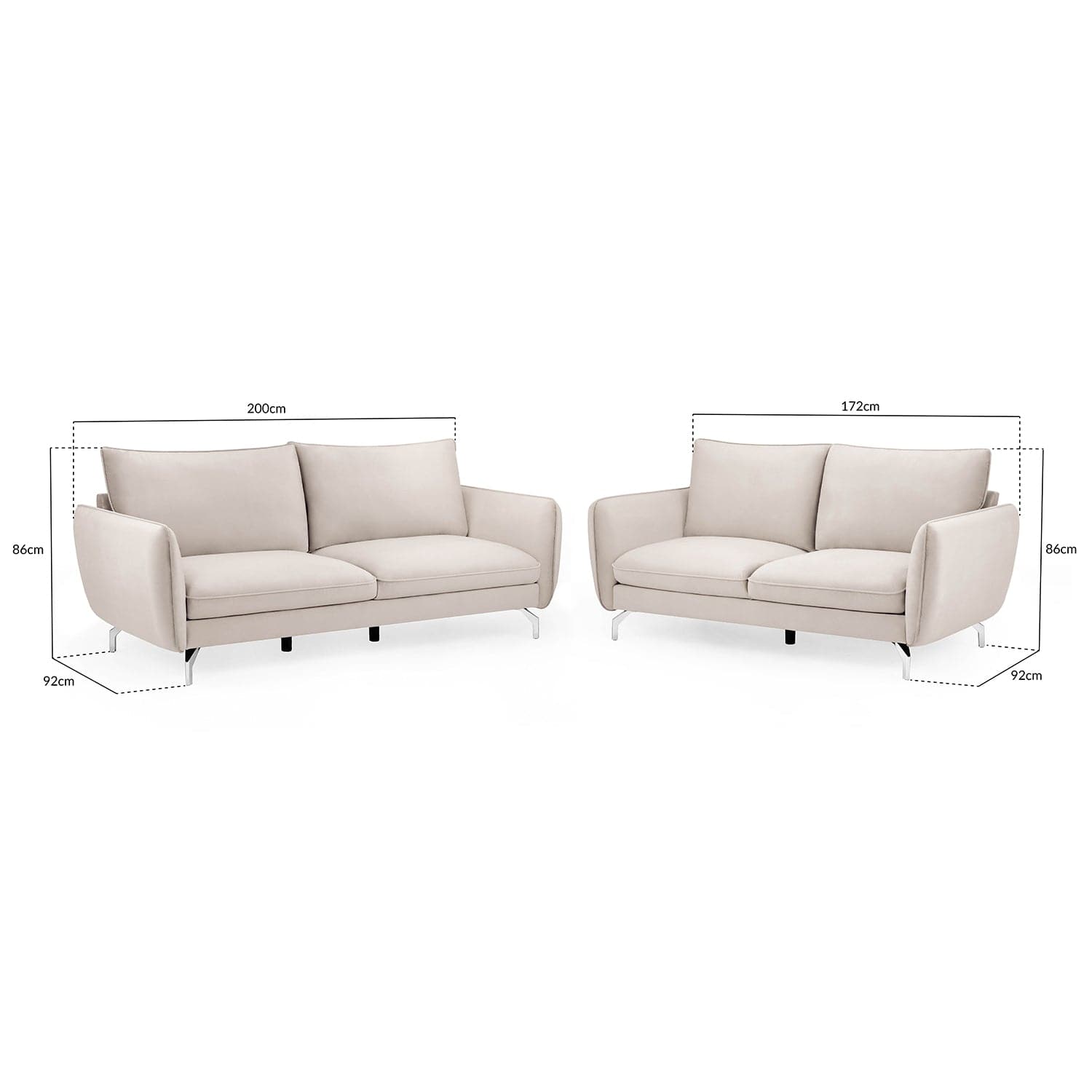 Lavard Sofa Plush Beige 3+2 Set (7023947513920)