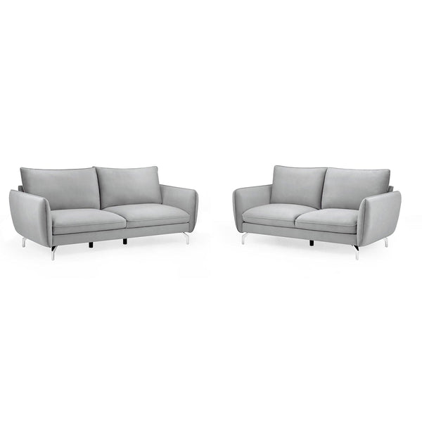 Lavard Sofa Plush Grey 3+2 Set (7023947153472)