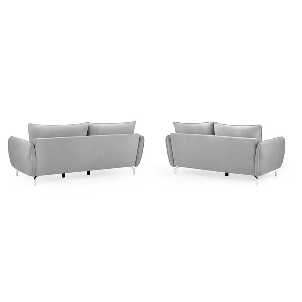 Lavard Sofa Plush Grey 3+2 Set (7023947153472)