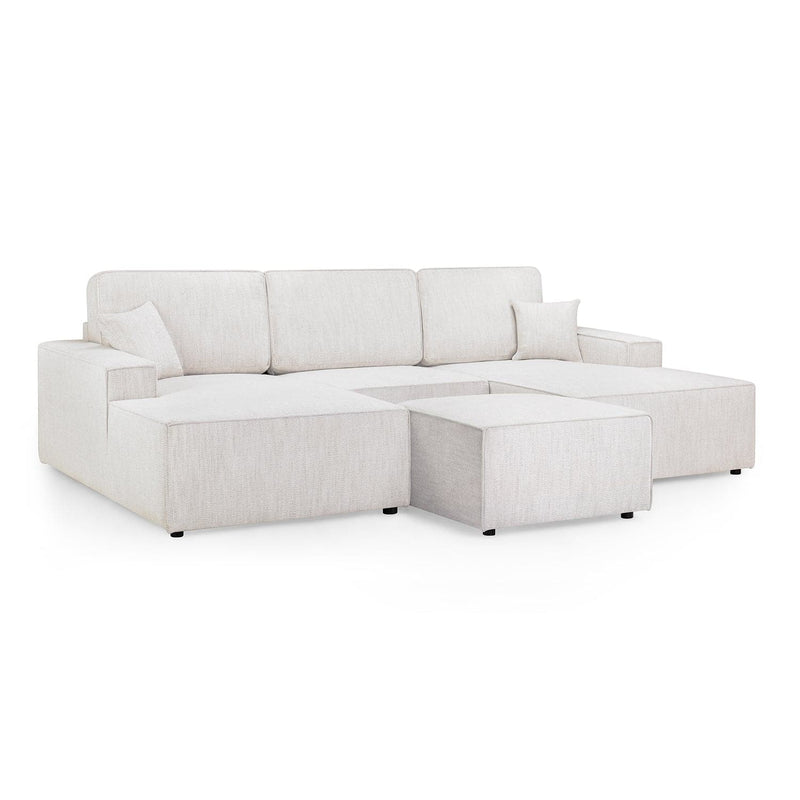 Leo Cinema Sofa Beige U Shape Corner (7023948464192)