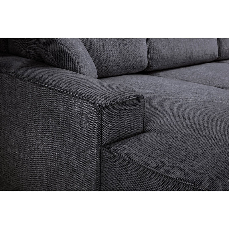 Leo Cinema Sofa Black U Shape Corner (7023948070976)