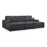 Leo Cinema Sofa Black U Shape Corner (7023948070976)