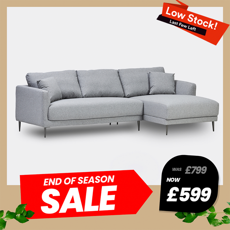 Lily Corner Sofa in Carina Dove (6949435441216)