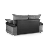 Logan Sofa Black/Grey 2 Seater (7024172990528)