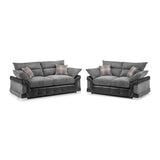 Logan Sofa Black/Grey 3+2 Set (7024172597312)