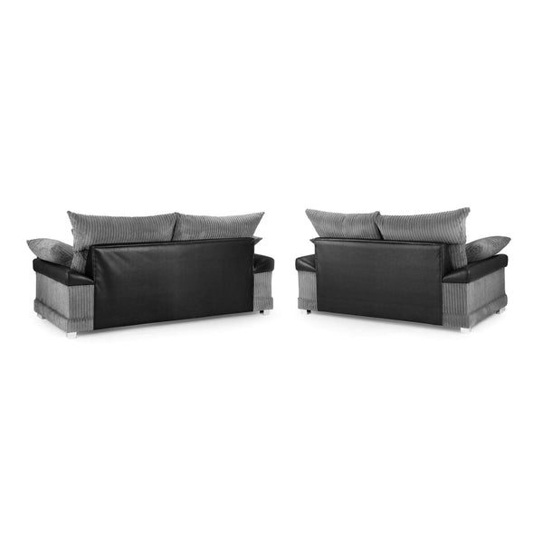 Logan Sofa Black/Grey 3+2 Set (7024172597312)