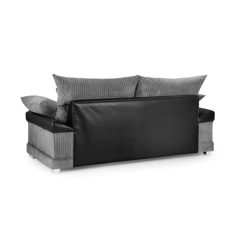 Logan Sofa Black/Grey 3 Seater (7024172662848)