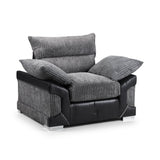 Logan Sofa Black/Grey Armchair (7024173482048)