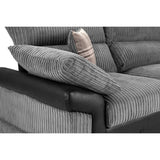 Logan Sofa Black/Grey 2 Seater (7024172990528)